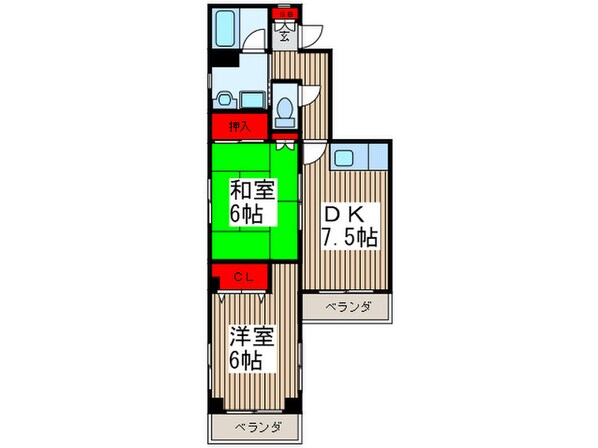 ロマ－ナ参番館の物件間取画像